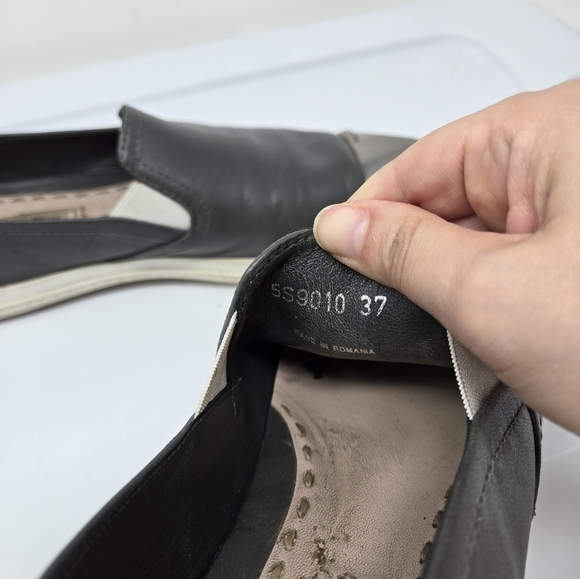 Miu Miu Metal Capped Toe Leather Sneakers Size 37 - Picture 10 of 14